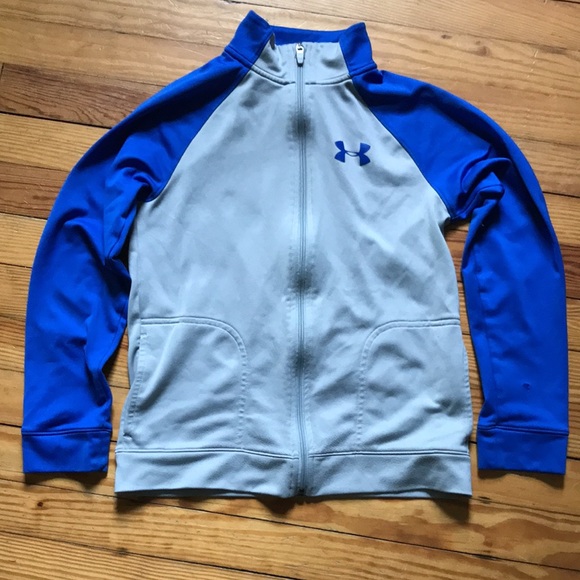 Under Armour Other - Boys Under Armour YMD Youth  (M) blue grey zip up-small tear see pics